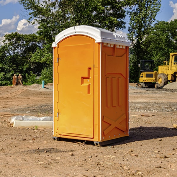 how often are the portable restrooms cleaned and serviced during a rental period in Meeker Oklahoma